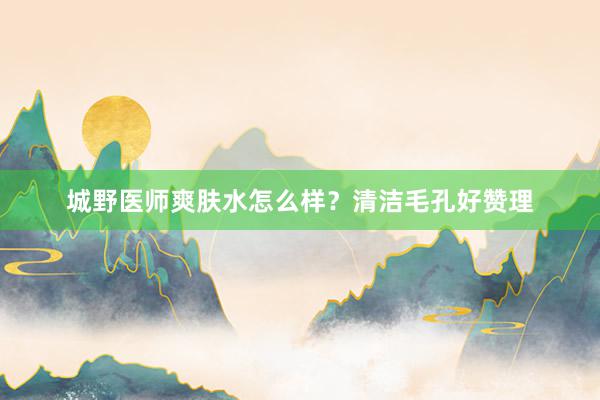 城野医师爽肤水怎么样？清洁毛孔好赞理