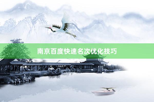 南京百度快速名次优化技巧